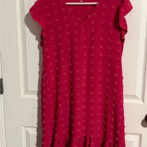 Charming Pink Dotted Dress